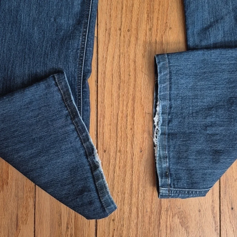 Merona Comfort-No-Gap Waistband Stretch Jeans Womens 12R Blue Straight Leg Denim